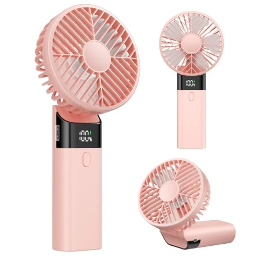 Handheld Fan Rechargeable, Portable Mini Fan with 3000mAh Battery, Up to 10H Runtime, 180° Foldable Personal Fan, USB Travel Fa
Handheld Fan Rechargeable, Portable Mini Fan with 3000mAh Battery, Up to 10H Runtime, 180° Foldable Personal Fan, USB Travel Fa