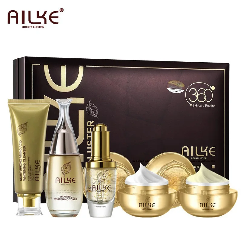 24k Gold Essence Collagen Skin Care Set Bright Whitening Moisturize Hydrate Skin Brightening Day Night Cream Cleansing Toner
24k Gold Essence Collagen Skin Care Set Bright Whitening Moisturize Hydrate Skin Brightening Day Night Cream Cleansing Toner