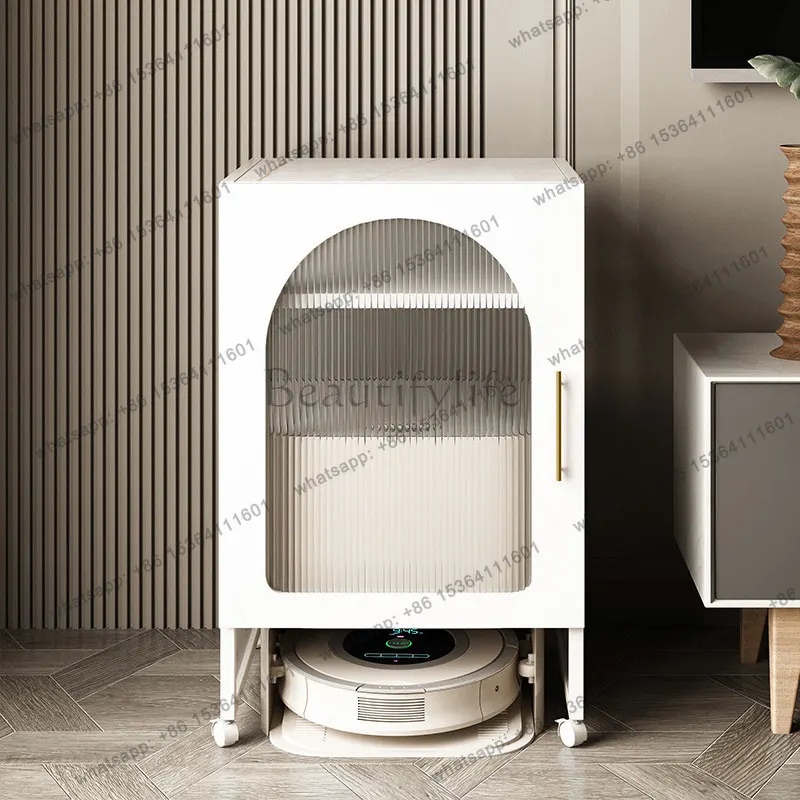 Sweeper cabinet Nordic living room wrought iron storage intelligent sweeping robot storage locker
Sweeper cabinet Nordic living room wrought iron storage intelligent sweeping robot storage locker