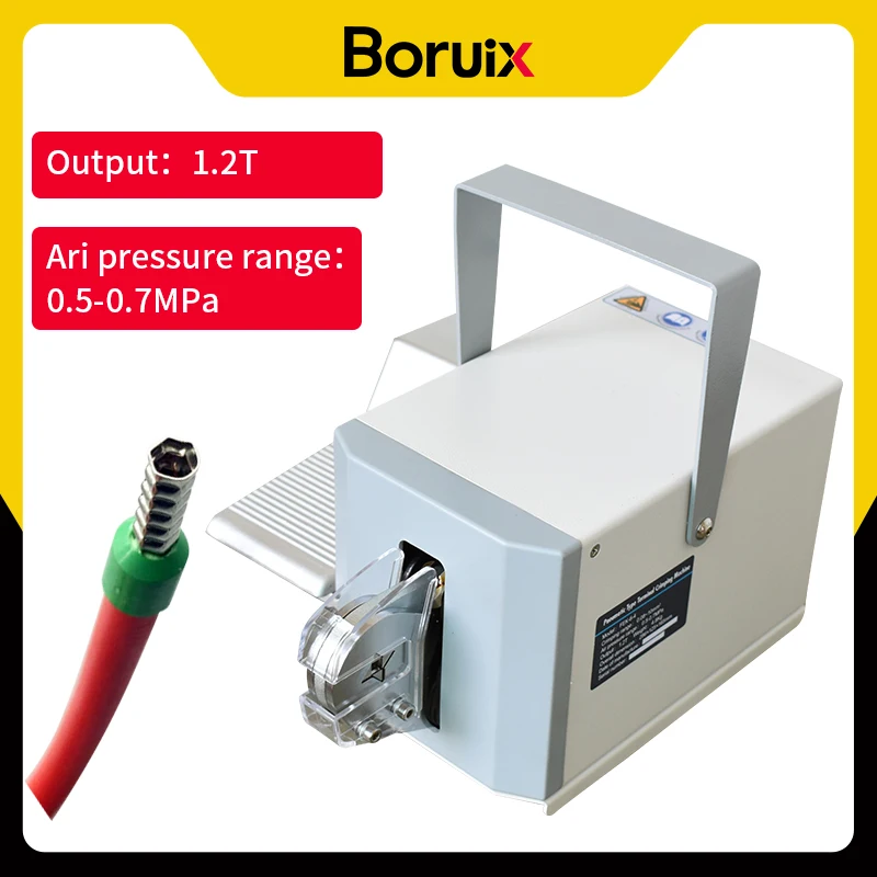 Pneumatic Tubular Terminal Crimping Pliers Machine 220V 110V 1.2T Output Pressure Air Pressure Machinery for 0.08-10mm2 Lugs
Pneumatic Tubular Terminal Crimping Pliers Machine 220V 110V 1.2T Output Pressure Air Pressure Machinery for 0.08-10mm2 Lugs