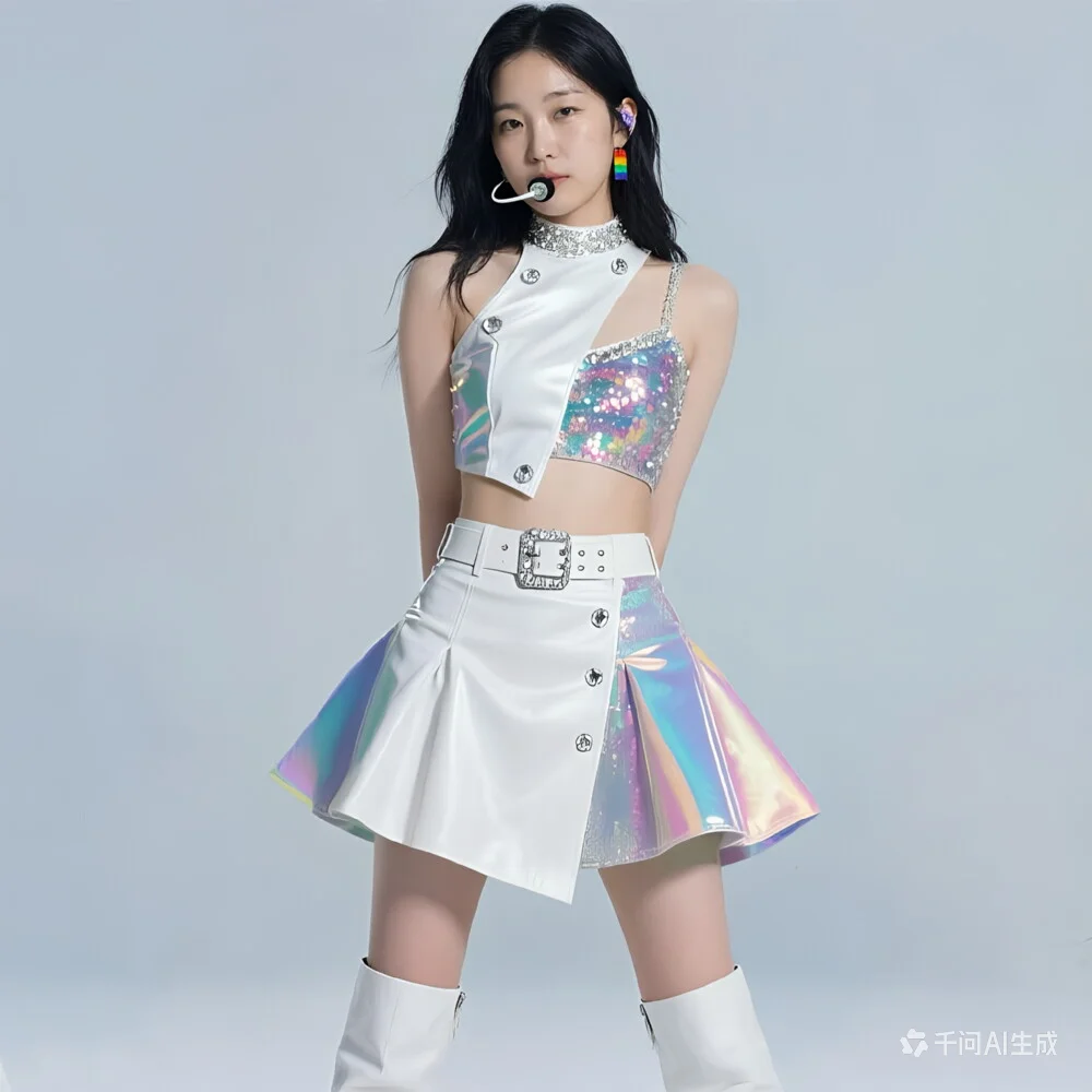 Women jazz white outfit for Kpop Idol outfit Hip Hop Dance Adult women Bar gogo girl group's Jazz Dance Costume Girl clothing
Women jazz white outfit for Kpop Idol outfit Hip Hop Dance Adult women Bar gogo girl group's Jazz Dance Costume Girl clothing