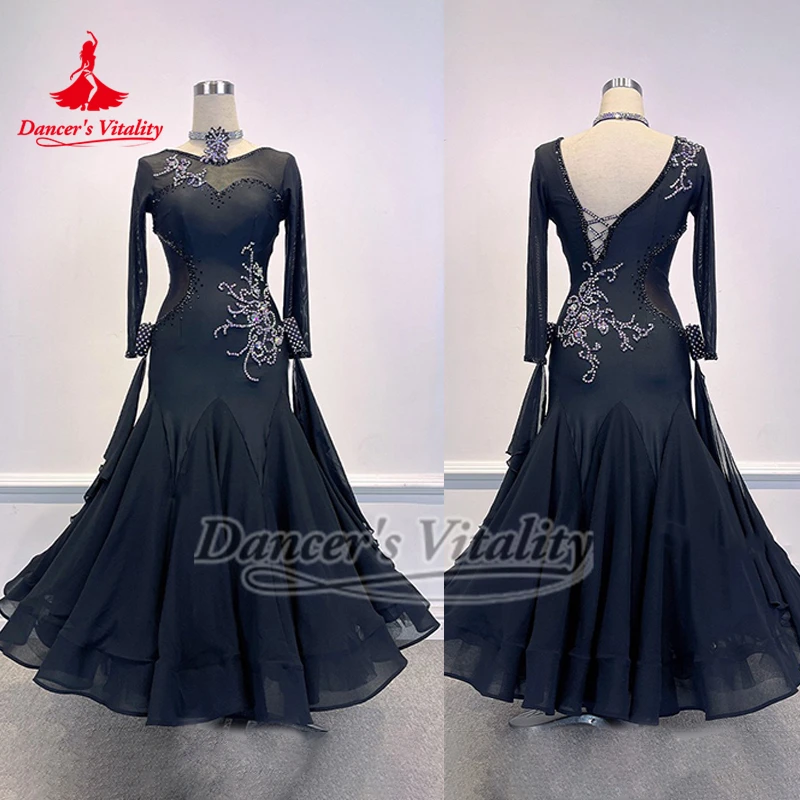 Adult Women Ballroom Dance Perform Dresses Dancer's Vitality Stereoscopic Flower Necklace Waltz Championships Costume Customize
Adult Women Ballroom Dance Perform Dresses Dancer's Vitality Stereoscopic Flower Necklace Waltz Championships Costume Customize
