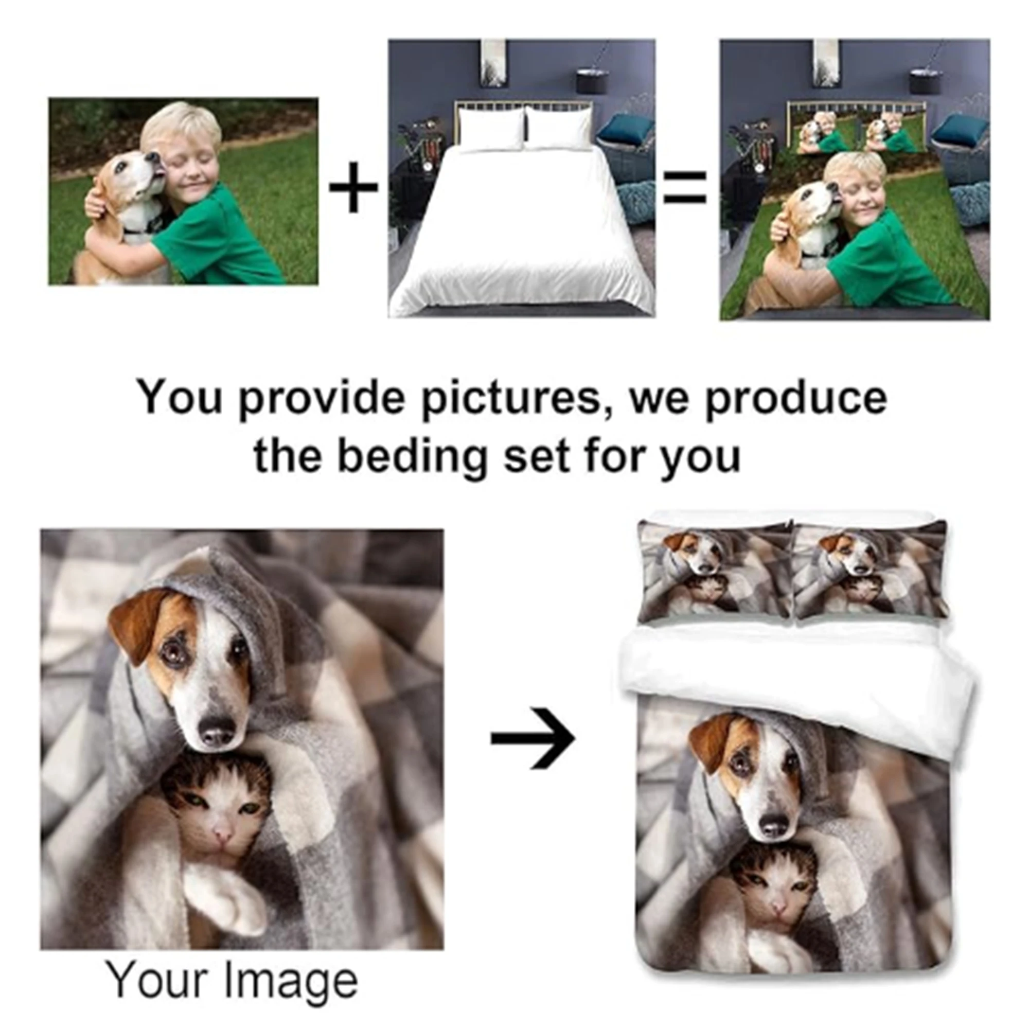 Custom Pictures Photos Duvet Cover Printing Cartoon Quilt Kids Bedding Pillowcase Gift For Boys Girls Children Pet Photos
Custom Pictures Photos Duvet Cover Printing Cartoon Quilt Kids Bedding Pillowcase Gift For Boys Girls Children Pet Photos