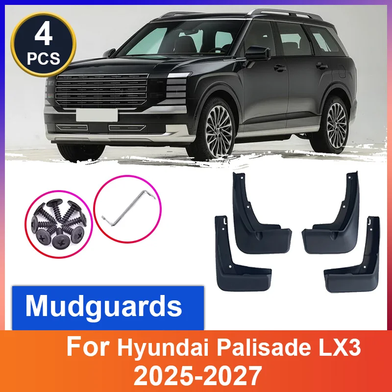 Car Mudguards For Hyundai Palisade LX3 2025 2026 2027 Mud Flaps 4Pcs Anti-Splash Guard Mudflap Front Rear Fender Car Accessories
Car Mudguards For Hyundai Palisade LX3 2025 2026 2027 Mud Flaps 4Pcs Anti-Splash Guard Mudflap Front Rear Fender Car Accessories