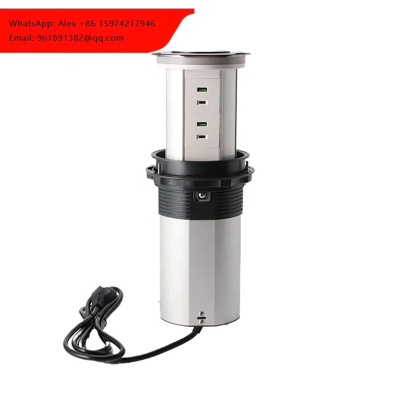 Pop Up Socket Electrical 13A With USB Vertical Motorized Recessed Compact Furniture Socket Aluminum Alloy With LED
Pop Up Socket Electrical 13A With USB Vertical Motorized Recessed Compact Furniture Socket Aluminum Alloy With LED