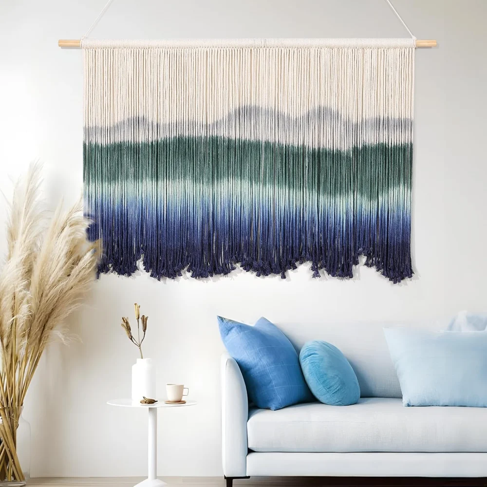 Wall Hanging Large Tie Dye Mountain Tapestry Handmade Ombre Woven Wall Art Decor for Living Room Bedroom 43" W x 28" L Tapestry
Wall Hanging Large Tie Dye Mountain Tapestry Handmade Ombre Woven Wall Art Decor for Living Room Bedroom 43" W x 28" L Tapestry