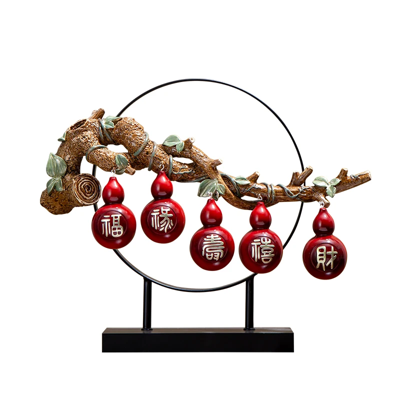 Five Blessings Gourd Ornaments Hallway Living Room New Chinese Style Essential Gift for Moving New Home Gift
Five Blessings Gourd Ornaments Hallway Living Room New Chinese Style Essential Gift for Moving New Home Gift