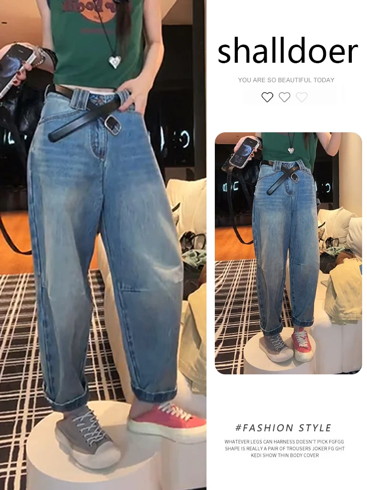 High Waist Straight Leg Jeans Women's Loose Slimming Wide Leg Pants Pear Shape Body Long Dad Pants Spring Summer New Arrival
High Waist Straight Leg Jeans Women's Loose Slimming Wide Leg Pants Pear Shape Body Long Dad Pants Spring Summer New Arrival