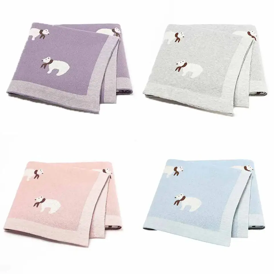 Baby Blanket Cotton Cute White Bear Newborn Knit Sleeping Blankets for Stroller Bed Sofa Infant Boy Girl Swaddle Wrap
Baby Blanket Cotton Cute White Bear Newborn Knit Sleeping Blankets for Stroller Bed Sofa Infant Boy Girl Swaddle Wrap