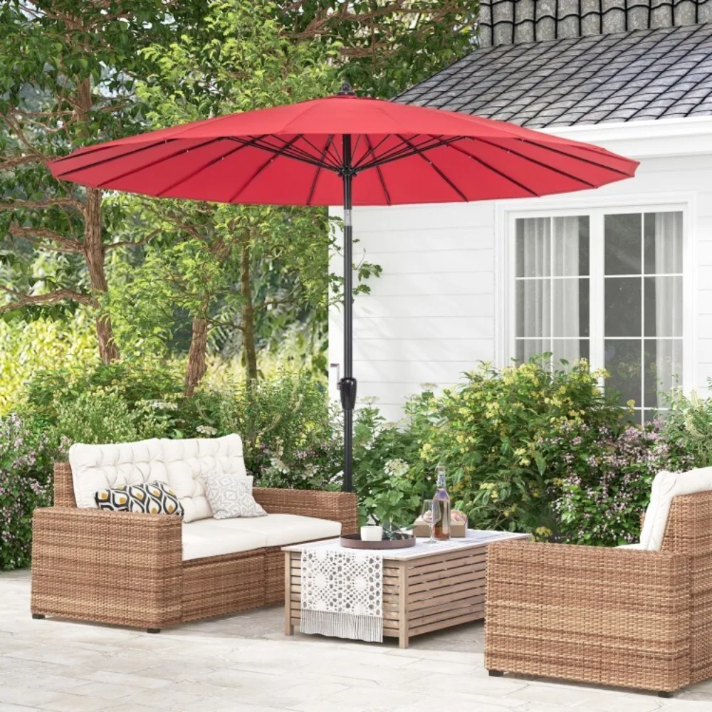 9'Patio Outdoor Garden Round Umbrella Market Tilt Adjustment w/18Fiberglass Ribs
9'Patio Outdoor Garden Round Umbrella Market Tilt Adjustment w/18Fiberglass Ribs