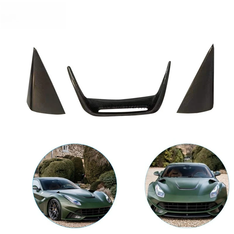 Real Carbon Fiber Hood Vent Trim for F12 2013-2017
Real Carbon Fiber Hood Vent Trim for F12 2013-2017