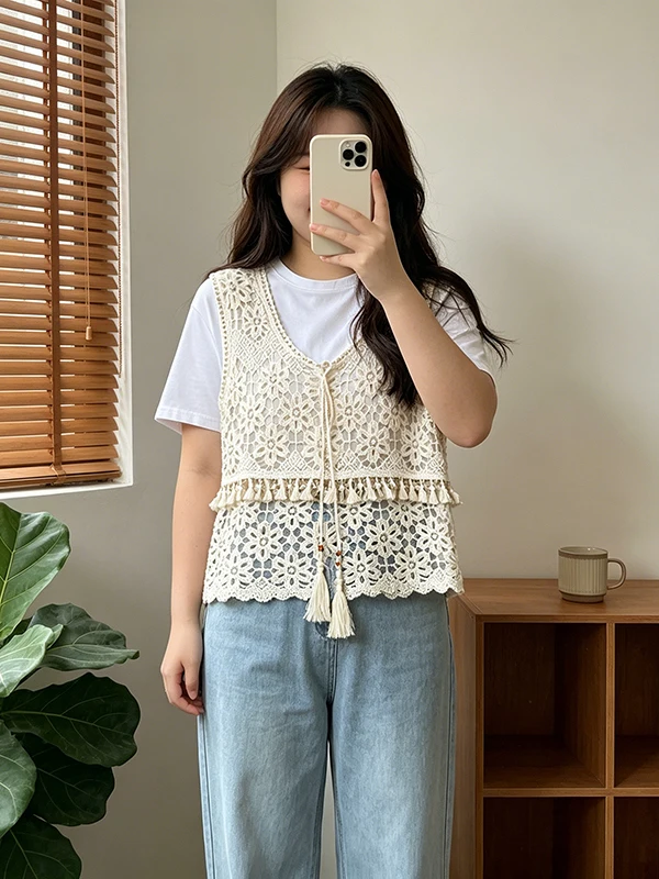 Summer New plus Size Women's V-Neck Hollow out Thin Tank Top Trendy Loose Layering Vest Korean Style Breathable Skin-Friendly
Summer New plus Size Women's V-Neck Hollow out Thin Tank Top Trendy Loose Layering Vest Korean Style Breathable Skin-Friendly