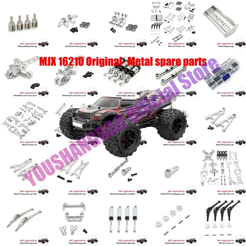 MJX 1/16 16207 M162 RC Remote Control Car Metal Parts Swing Arm Steering Cup Rear Wheel Seat Vulnerable Set Car Accessories
MJX 1/16 16207 M162 RC Remote Control Car Metal Parts Swing Arm Steering Cup Rear Wheel Seat Vulnerable Set Car Accessories