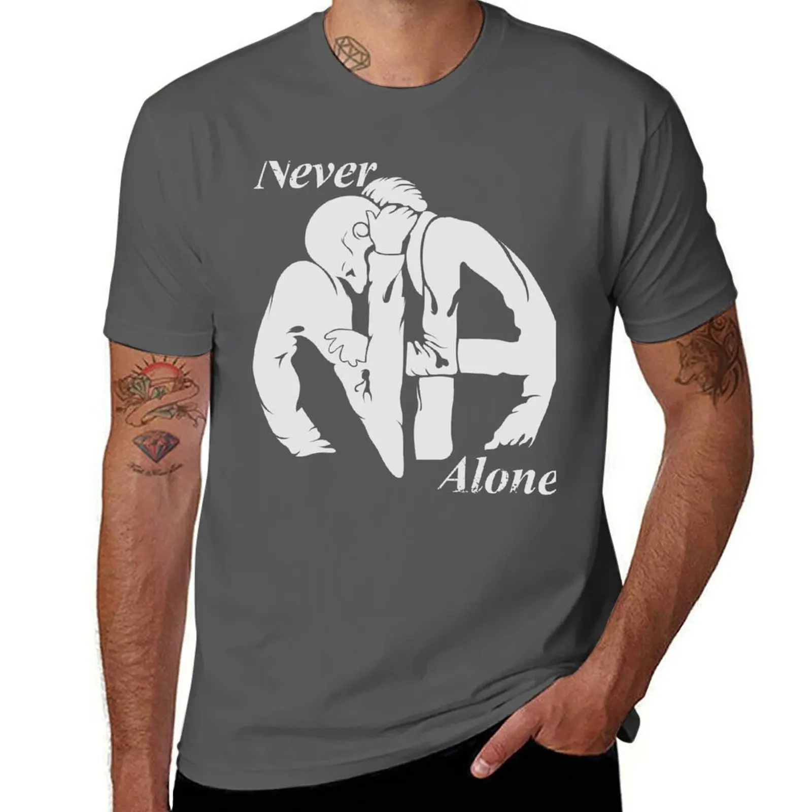 Never Alone Narcotics Anonymous (NA) T-Shirt Big Size Simple T-Shirt
Never Alone Narcotics Anonymous (NA) T-Shirt Big Size Simple T-Shirt
