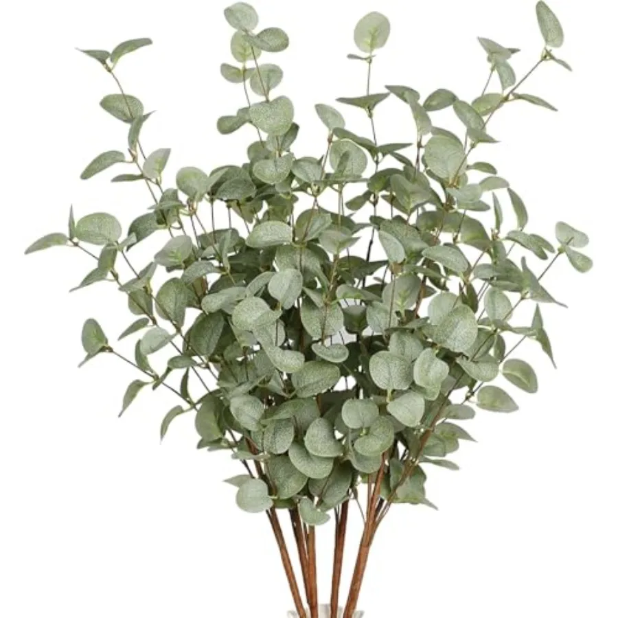 12 Pcs 27" Eucalyptus Stems Greenery Stems Eucalyptus Leaf Spray in Green Silk Plastic Plants Floral Artificial Plants for Home
12 Pcs 27" Eucalyptus Stems Greenery Stems Eucalyptus Leaf Spray in Green Silk Plastic Plants Floral Artificial Plants for Home