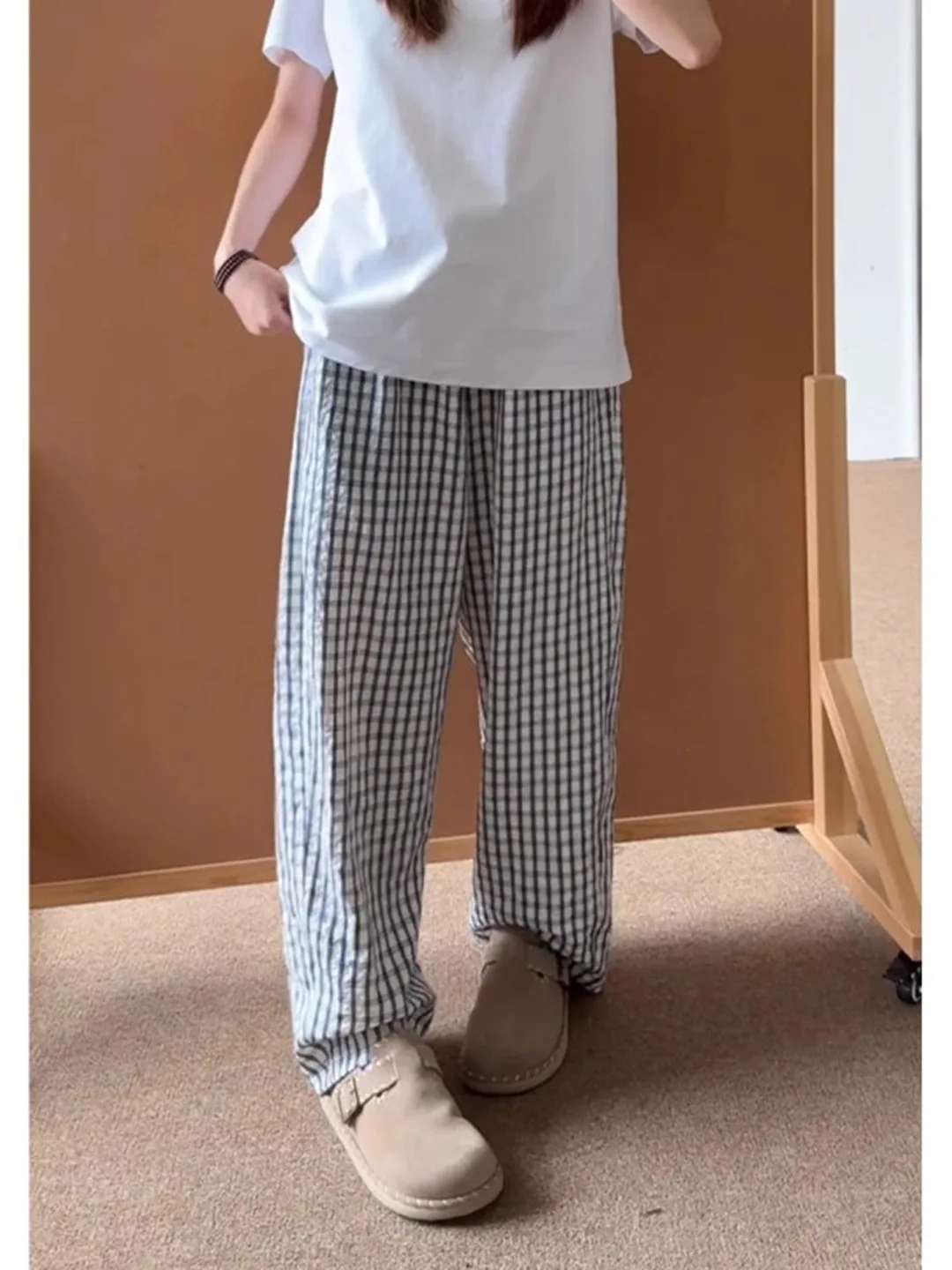 Blue Plaid Wide Leg Straight Casual Pants ex Summer Korean Sle Lazy Loose Feeling Qui Dry Leisure Trousers
Blue Plaid Wide Leg Straight Casual Pants ex Summer Korean Sle Lazy Loose Feeling Qui Dry Leisure Trousers