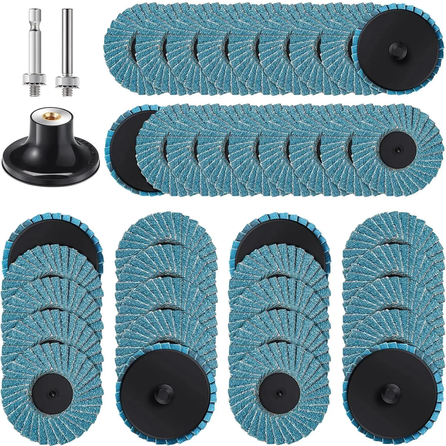 48 Pcs 2 Inch Die Grinder Flap Disc with Pad Holder 60 Grit Flap Discs Sanding Disk Surface Conditioning for Angle Grinder
48 Pcs 2 Inch Die Grinder Flap Disc with Pad Holder 60 Grit Flap Discs Sanding Disk Surface Conditioning for Angle Grinder