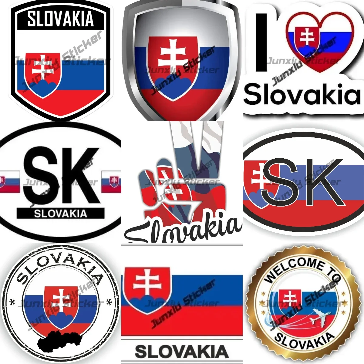 Slovakia Flag Emblem Stickers Slovak Coat of Arms Sticker Self Adhesive High-Quality Vinyl Country Code SK Oval Decal with Flag
Slovakia Flag Emblem Stickers Slovak Coat of Arms Sticker Self Adhesive High-Quality Vinyl Country Code SK Oval Decal with Flag