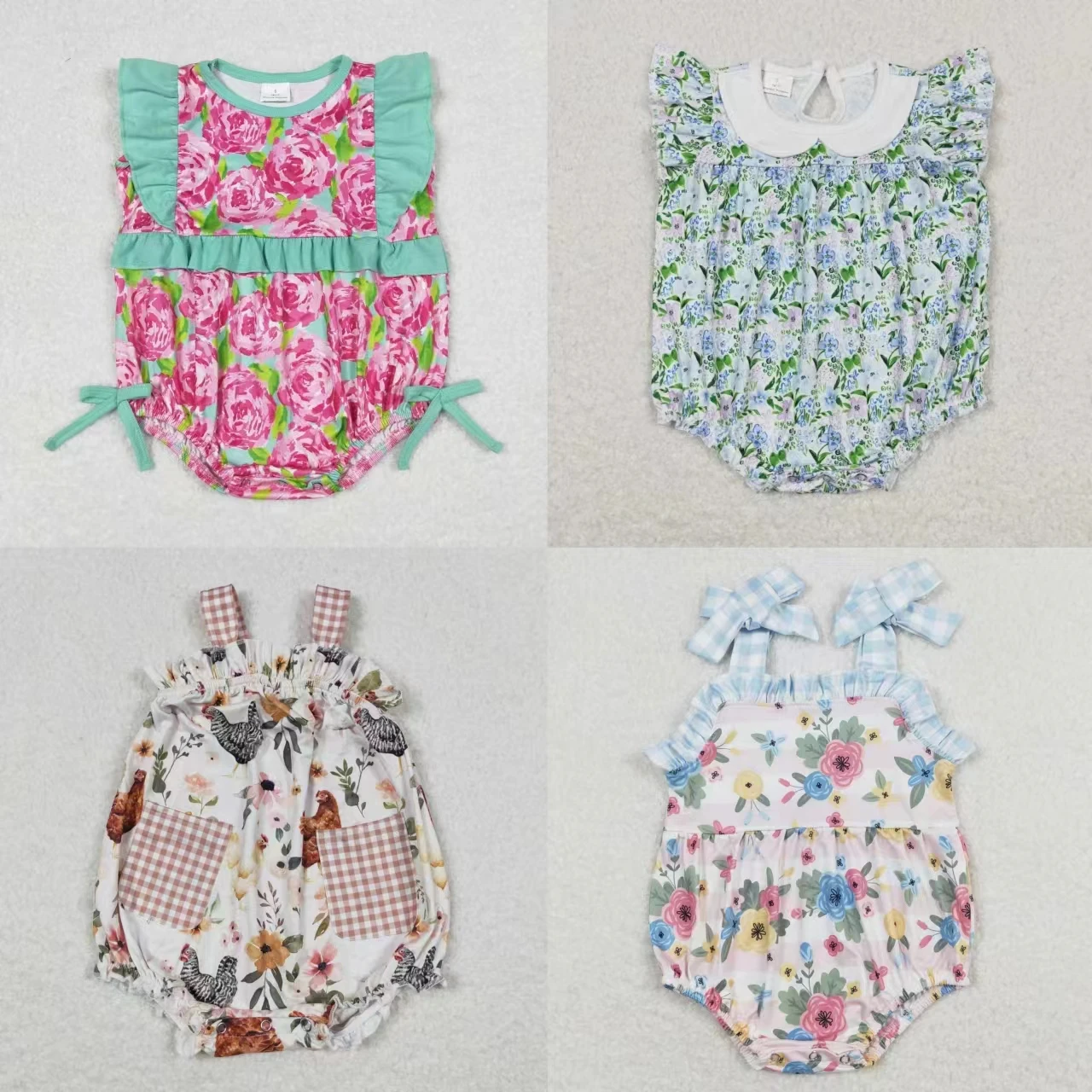 Wholesale Toddler Bubble Floral One-piece Clothes Newborn Romper Baby Girls Summer Sleeveless Ruffle Jumpsuit Kids Clothing
Wholesale Toddler Bubble Floral One-piece Clothes Newborn Romper Baby Girls Summer Sleeveless Ruffle Jumpsuit Kids Clothing