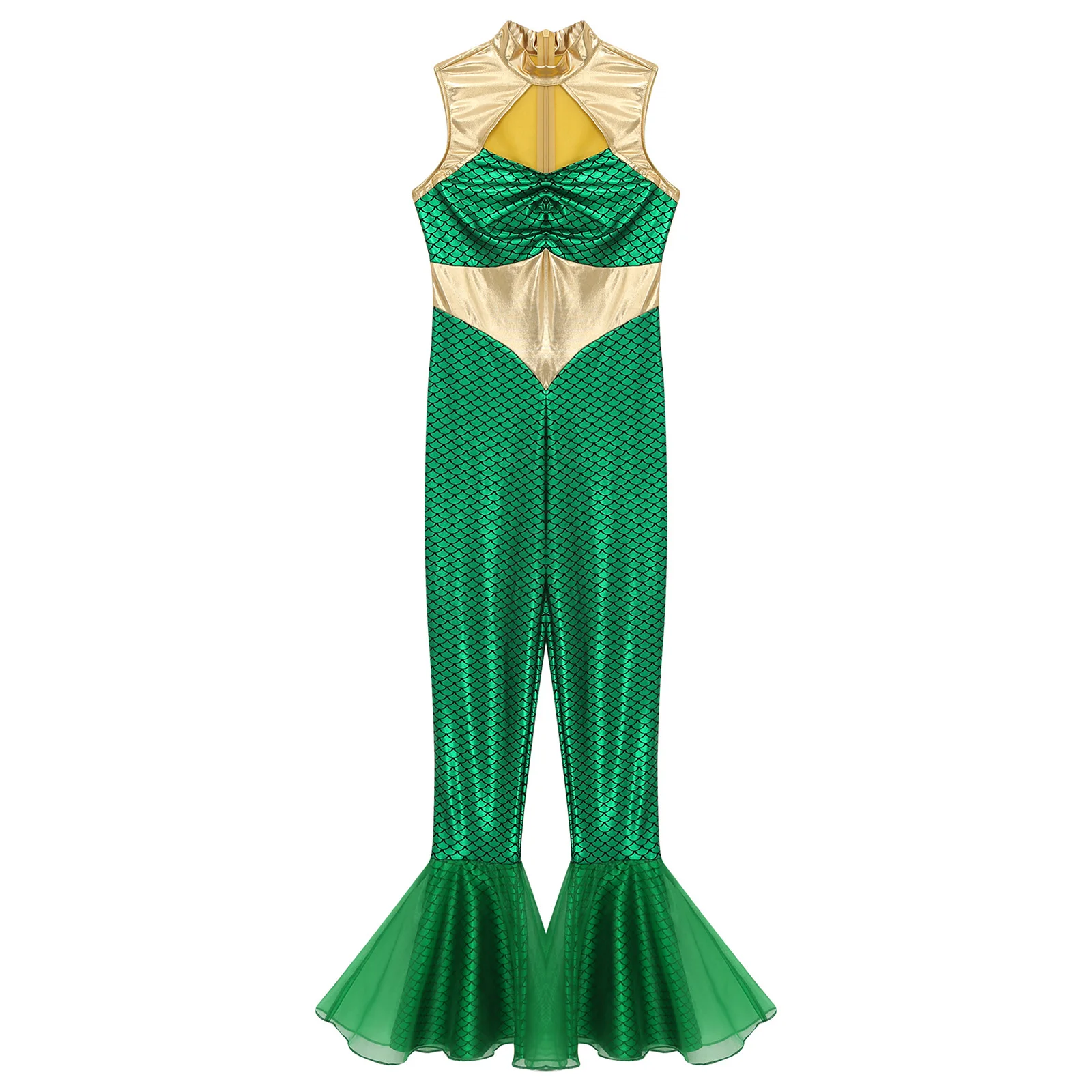 Shiny Mermaid Cosplay Performance Outfits Adult Women Metallic Fish Scales Mermaid Carnival Party Halloween Role Play Jumpsuit
Shiny Mermaid Cosplay Performance Outfits Adult Women Metallic Fish Scales Mermaid Carnival Party Halloween Role Play Jumpsuit