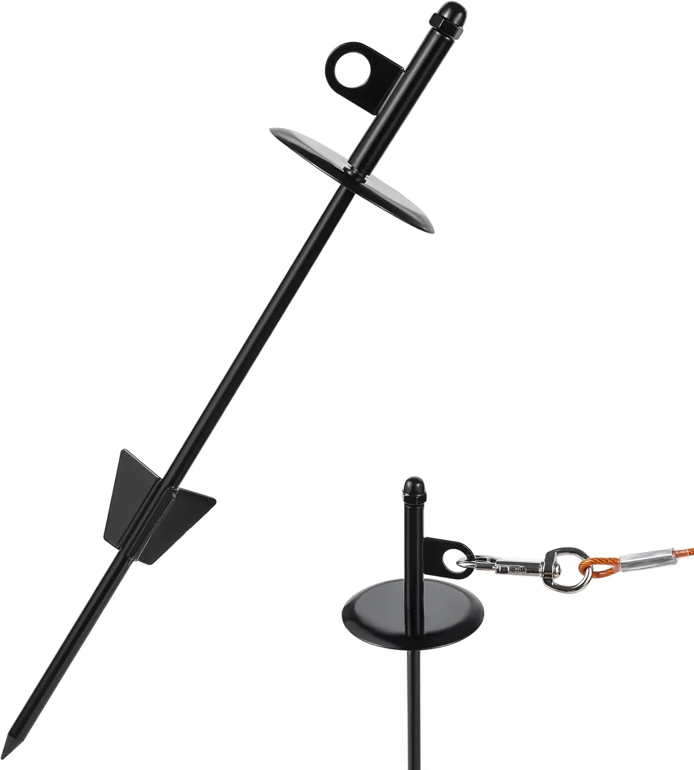 16" Dog Tie-Out Stake, 360° Swivel Anchor for Yard, Camping, Beach - Easy Install
16" Dog Tie-Out Stake, 360° Swivel Anchor for Yard, Camping, Beach - Easy Install