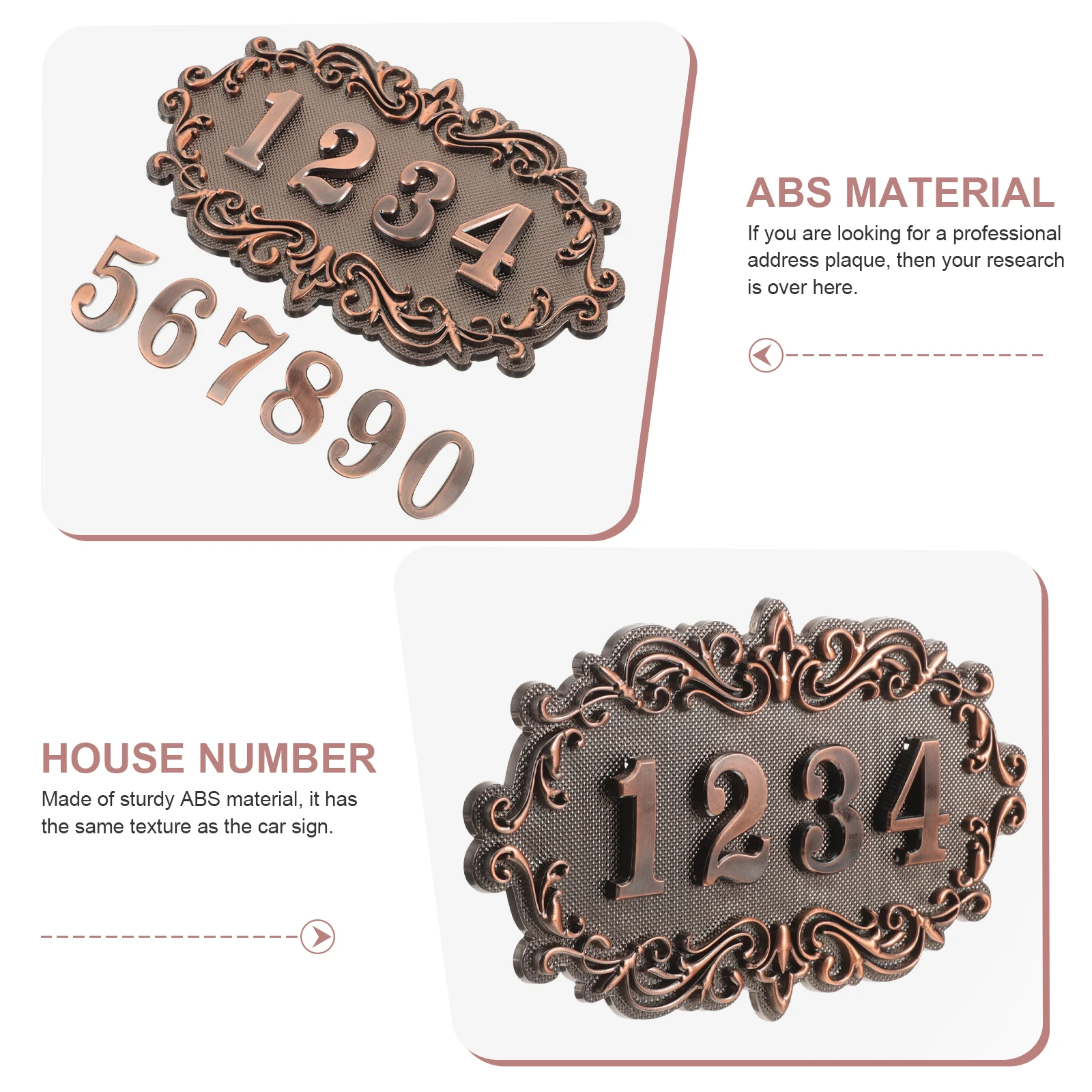 1 Set Vintage House Numbers For Outside Design Mailbox Plaque With Reflective Digits 0-9 Abs Front Door Address Sign
1 Set Vintage House Numbers For Outside Design Mailbox Plaque With Reflective Digits 0-9 Abs Front Door Address Sign