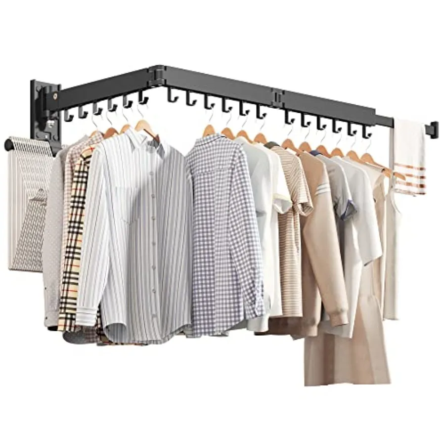 Wall Mounted Clothes Hanger Collapsible Laundry Drying Rack Aluminum Retractable Dryer Rack for Bathroom or Kitchen Fold Upward
Wall Mounted Clothes Hanger Collapsible Laundry Drying Rack Aluminum Retractable Dryer Rack for Bathroom or Kitchen Fold Upward
