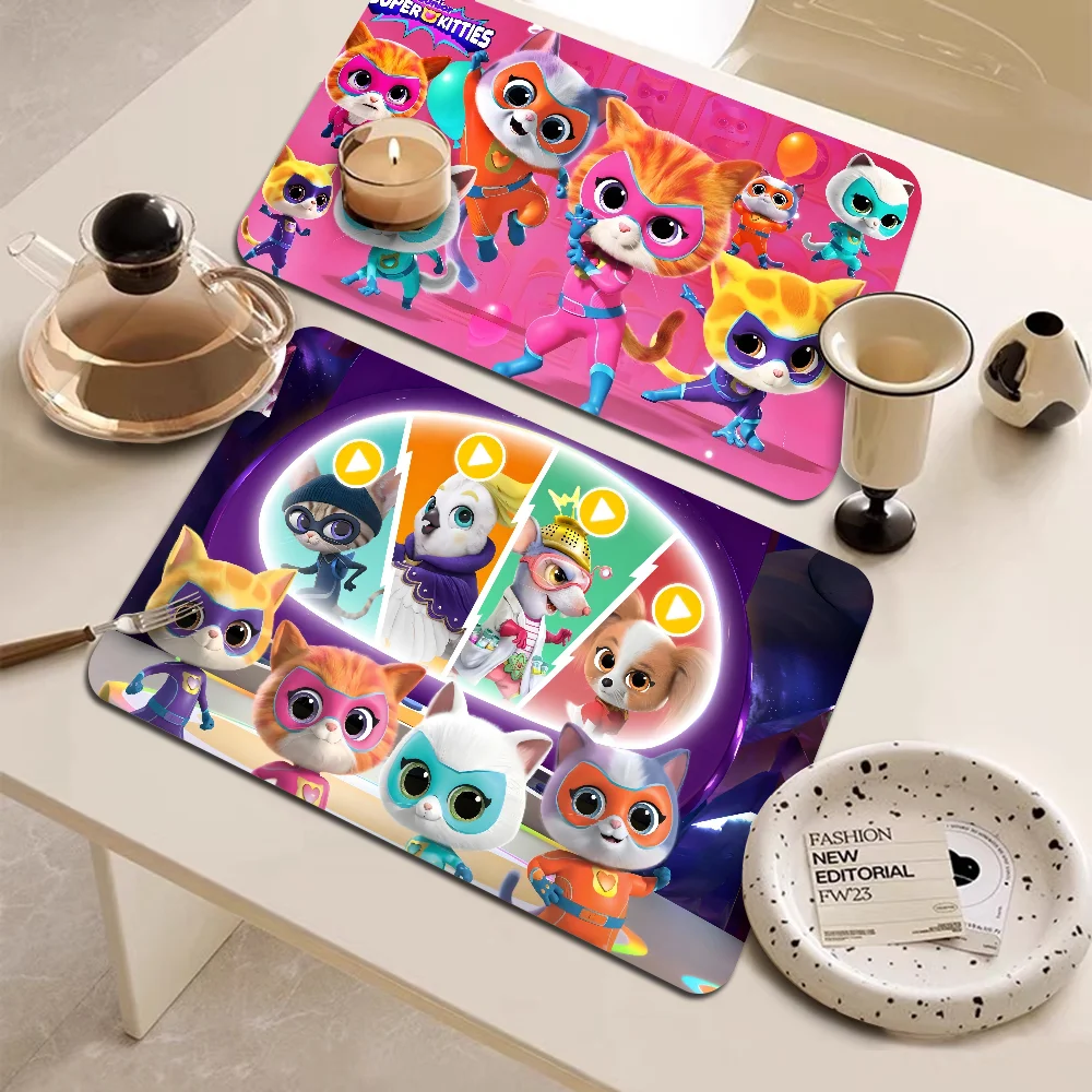 Быстросохнущий коврик для посуды Junior Super Kitties с принтом, кухонный нескользящий коврик для кофейной чашки, сливные коврики, столовая посуда, подставка для чашки, бутылки
Быстросохнущий коврик для посуды Junior Super Kitties с принтом, кухонный нескользящий коврик для кофейной чашки, сливные коврики, столовая посуда, подставка для чашки, бутылки