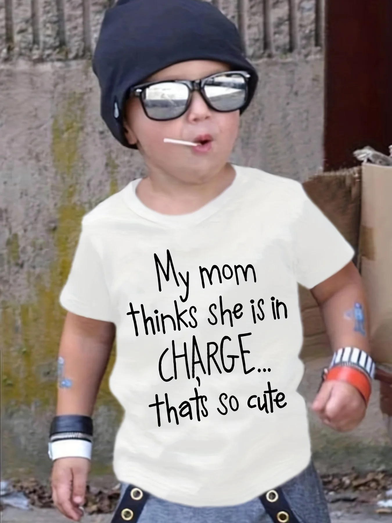 My Mom Thinks She Is In Charge That's So Cute T-Shirt Kids 100-160 Adult S-4XL Funny Slogan Casual Crew Neck Tee For Boys Girls
My Mom Thinks She Is In Charge That's So Cute T-Shirt Kids 100-160 Adult S-4XL Funny Slogan Casual Crew Neck Tee For Boys Girls
