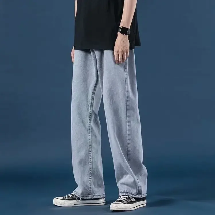 Men Jeans Denim Wide Leg Pants Floor Length Pant Loose Casual High Waist Regular Solid Simple Straight Trousers Autumn
Men Jeans Denim Wide Leg Pants Floor Length Pant Loose Casual High Waist Regular Solid Simple Straight Trousers Autumn