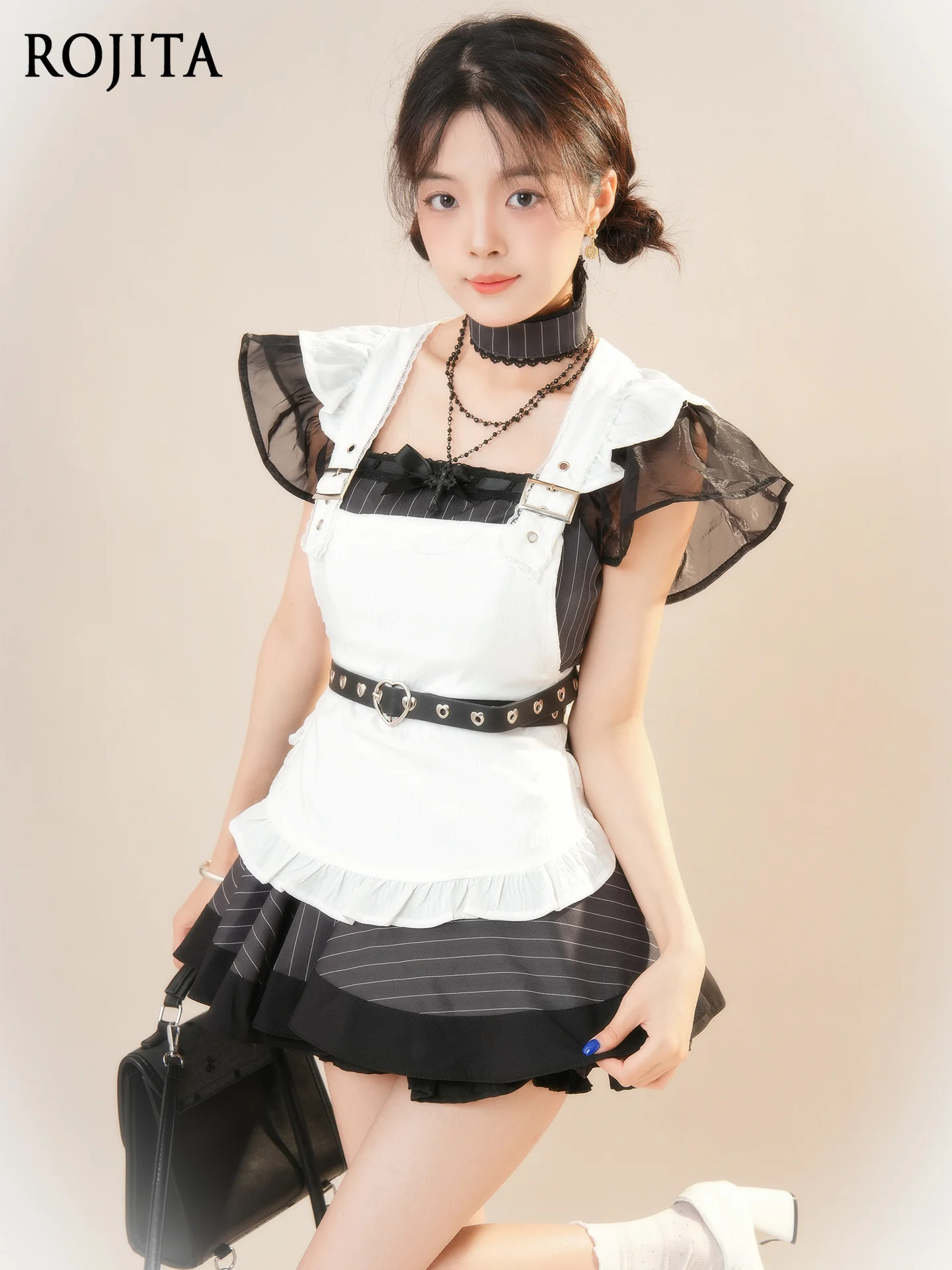 Subculture Maid Mini Dresses 2025 New Japanese Lolita Dress Women's Summer Dark Grey Dress Including Apron Sweet Dress Sets
Subculture Maid Mini Dresses 2025 New Japanese Lolita Dress Women's Summer Dark Grey Dress Including Apron Sweet Dress Sets