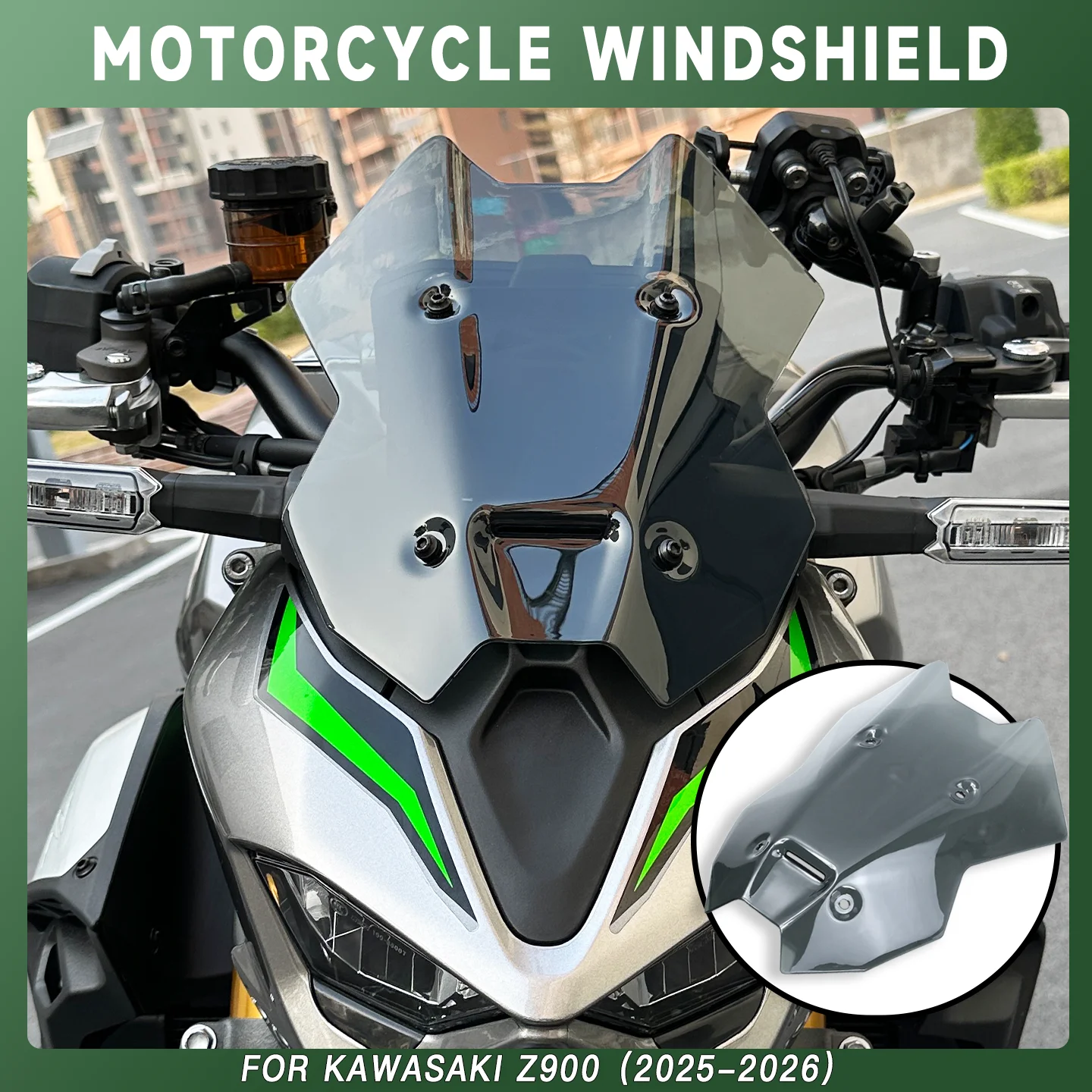 For KAWASAKI Z900 2025 Motorcycle Windshield Wind Deflector PC Windscreen For Kawasaki Windshield Fairing z900 Front Windshield
For KAWASAKI Z900 2025 Motorcycle Windshield Wind Deflector PC Windscreen For Kawasaki Windshield Fairing z900 Front Windshield
