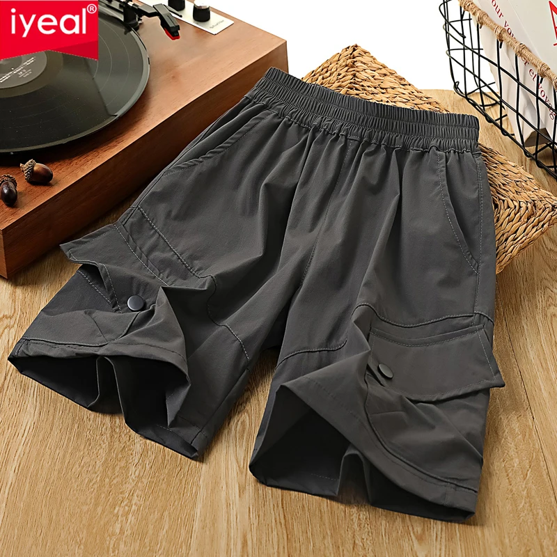 IYEAL Children Quick Dry Cargo Shorts, Boys Elastic High Waist Multi Button Pocket Casual Summer Outdoor Short Trousers
IYEAL Children Quick Dry Cargo Shorts, Boys Elastic High Waist Multi Button Pocket Casual Summer Outdoor Short Trousers