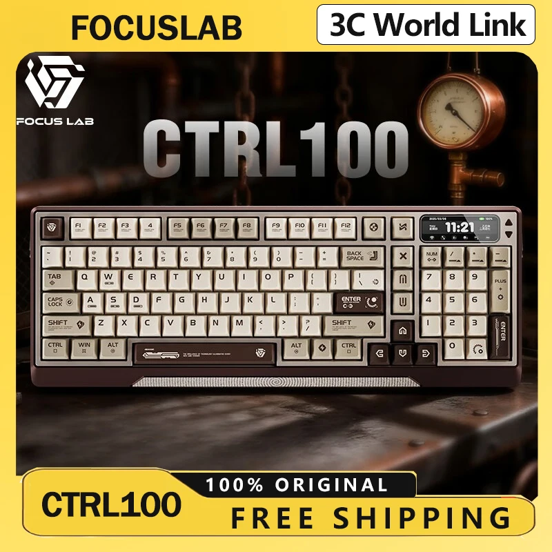 Механическая клавиатура FOCUSLAB Ctrl100 с индивидуальным IPS-экраном, беспроводная Bluetooth-алюминиевая игровая клавиатура с ЧПУ, горячая замена Qmk/via
Механическая клавиатура FOCUSLAB Ctrl100 с индивидуальным IPS-экраном, беспроводная Bluetooth-алюминиевая игровая клавиатура с ЧПУ, горячая замена Qmk/via