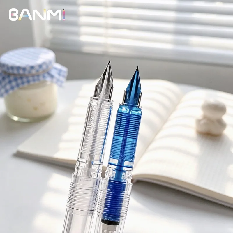 BANMI Transparent Fountain Pen Student Calligraphy Posture Correction Pen with Colorful Ink Stationery Office School Supplies
BANMI Transparent Fountain Pen Student Calligraphy Posture Correction Pen with Colorful Ink Stationery Office School Supplies