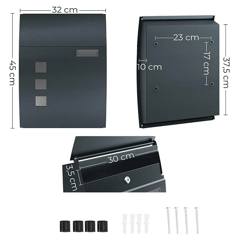 【Top Picks】Wall Mounted Post Box Waterproof Mailbox For Outside Secure Letter Box For Home Letter Box Wall Mounted Postbox
【Top Picks】Wall Mounted Post Box Waterproof Mailbox For Outside Secure Letter Box For Home Letter Box Wall Mounted Postbox