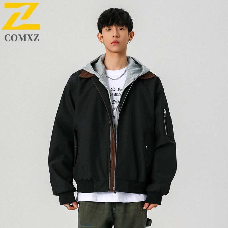 High Quality Fake Two-piece Jacket 2025 New Fashion Hooded Youth Men's Jacket Casual Outdoor Sports Top Y2k Men's Clothing
High Quality Fake Two-piece Jacket 2025 New Fashion Hooded Youth Men's Jacket Casual Outdoor Sports Top Y2k Men's Clothing