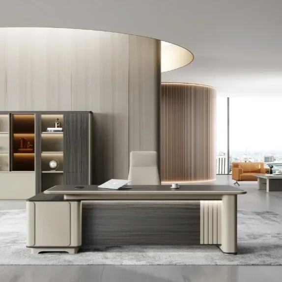 2026 Light Luxury Boss Desk Chair Combination Simple Modern President Room Furniture Single Atmosphere Deskmate Office Desk
2026 Light Luxury Boss Desk Chair Combination Simple Modern President Room Furniture Single Atmosphere Deskmate Office Desk