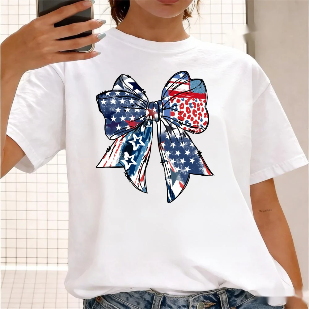 USA Patriotic Bow Shirt Womens 4th of July Tee Cute America Flag TShirt Independence Day Tee Summer Fashion Unisex Cotton Tops
USA Patriotic Bow Shirt Womens 4th of July Tee Cute America Flag TShirt Independence Day Tee Summer Fashion Unisex Cotton Tops