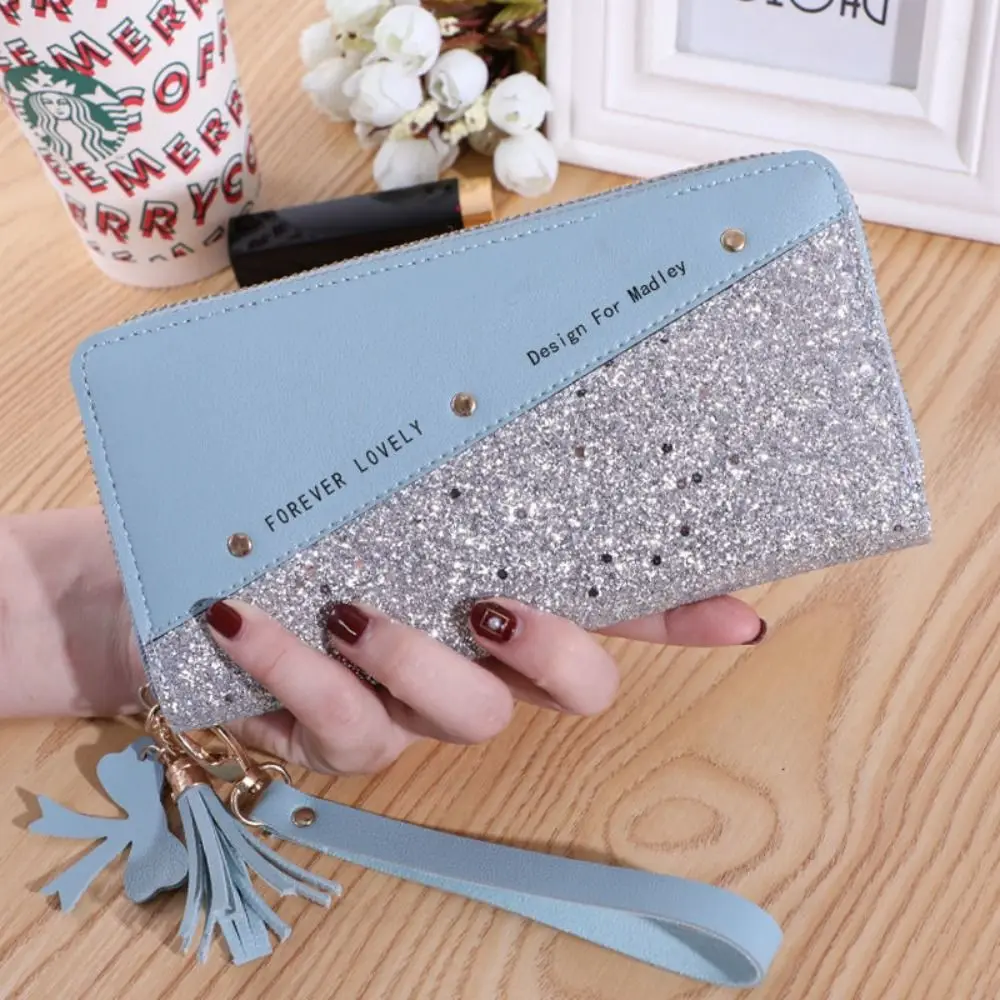 Causal PU Leather Women Long Purse Shiny Tassel Pendant Woman Clutch Wallet Storage Multi-card Slot Square Card Bag Female
Causal PU Leather Women Long Purse Shiny Tassel Pendant Woman Clutch Wallet Storage Multi-card Slot Square Card Bag Female