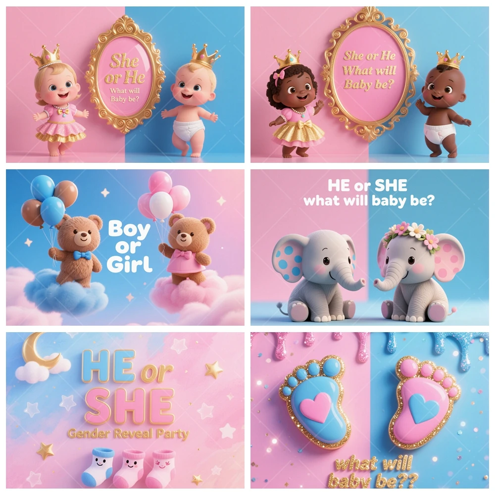 Gender Reveal Theme 3D Background He or She Fish Newborn Baby Shower Birthday Party Decor Photography Backdrop Photo Studio
Gender Reveal Theme 3D Background He or She Fish Newborn Baby Shower Birthday Party Decor Photography Backdrop Photo Studio