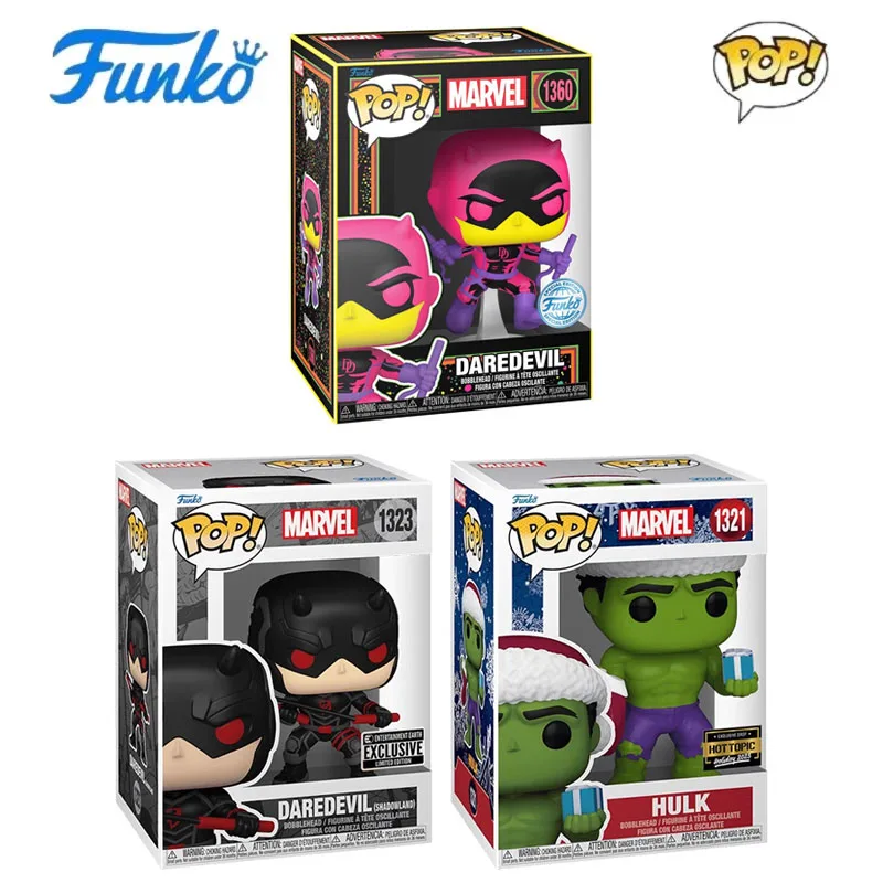 Funko POP Original Marvel Anime Figure Daredevil Hulk Action Figure Toys for Boys Girls Kids Gift Collectible Model Ornaments
Funko POP Original Marvel Anime Figure Daredevil Hulk Action Figure Toys for Boys Girls Kids Gift Collectible Model Ornaments
