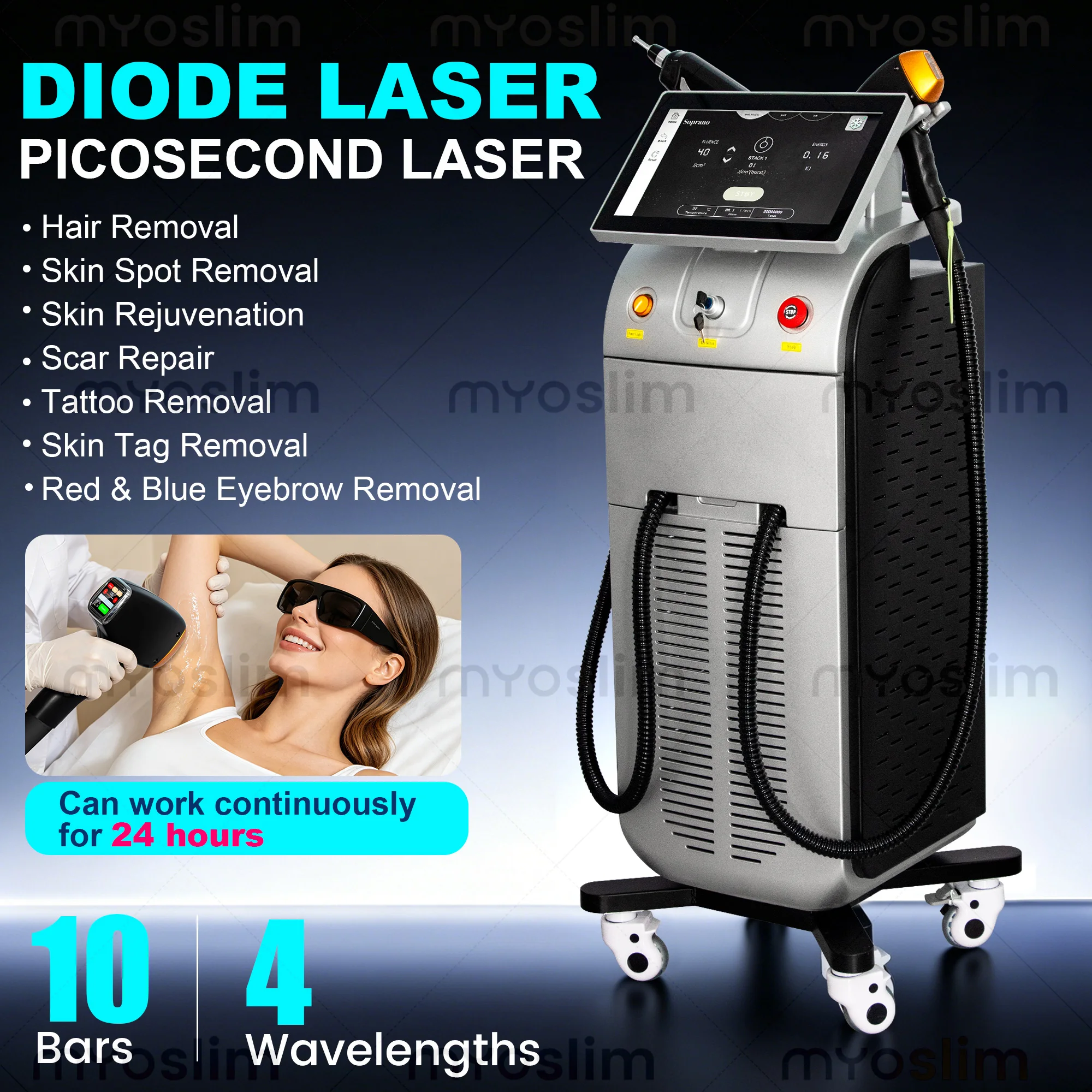 Diode laser hair removal machine 2 in 1 5000W 4 Wavelength FAC CE Certified Hair Removal 755 808 940 1064nm Diode Laser Salon
Diode laser hair removal machine 2 in 1 5000W 4 Wavelength FAC CE Certified Hair Removal 755 808 940 1064nm Diode Laser Salon