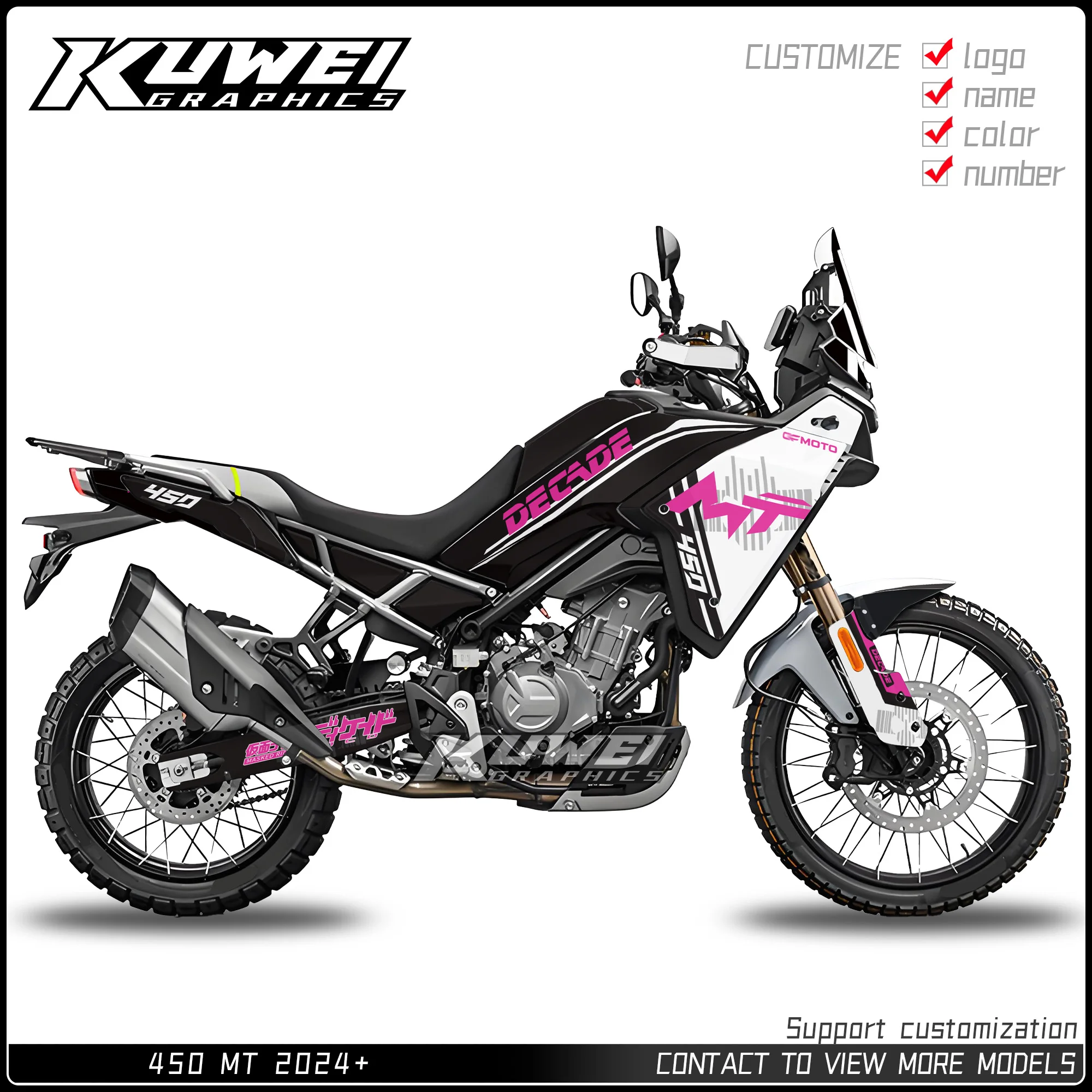 Подходит для Cfmoto 450 Mt 2024 2025 2026, графический комплект, наклейки, наклейки, персонализированная настройка
Подходит для Cfmoto 450 Mt 2024 2025 2026, графический комплект, наклейки, наклейки, персонализированная настройка