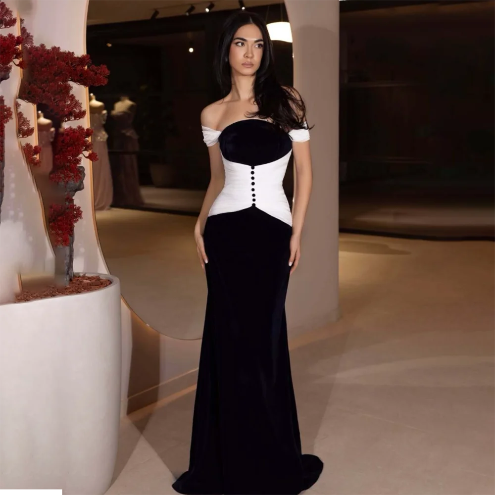 Black and White Prom Dress Mermaid Off The Shoulder Elegant Women's Evening Gowns Maxi Strapless Corset Lace-up Party Dresses
Black and White Prom Dress Mermaid Off The Shoulder Elegant Women's Evening Gowns Maxi Strapless Corset Lace-up Party Dresses