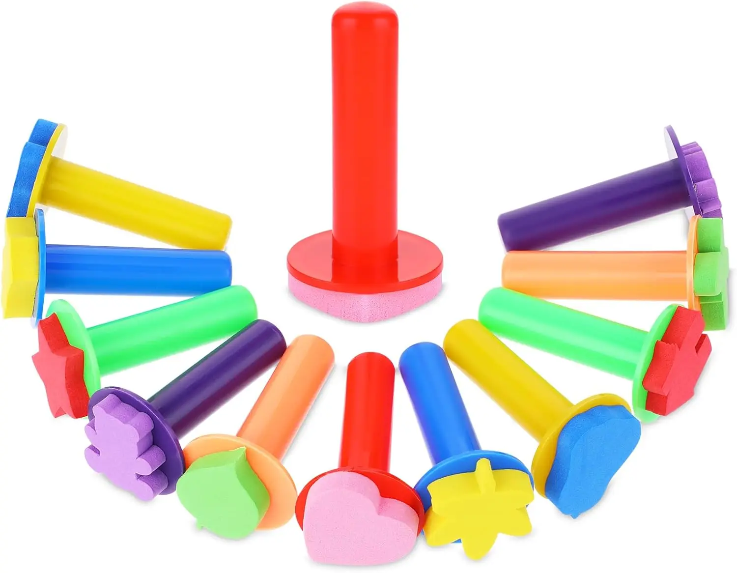 12 Assorted Foam Sponge Brushes for Painting, Craft Stamps, Kids Art Supplies
12 Assorted Foam Sponge Brushes for Painting, Craft Stamps, Kids Art Supplies