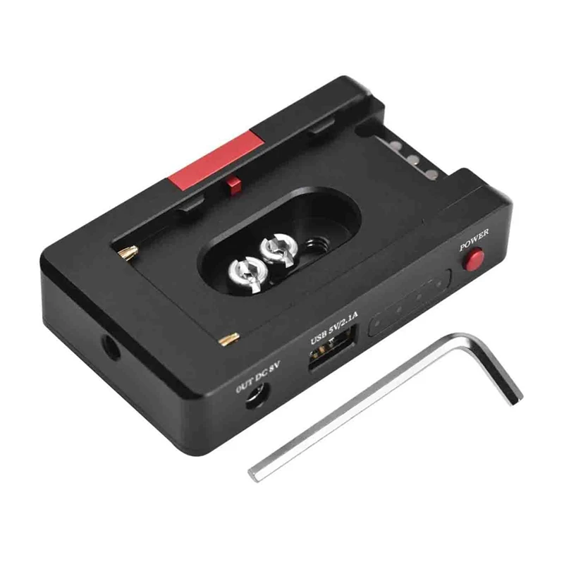 NP-F Battery Charger Metal Battery Adapter Plate USB DC12V DC8V DC Outputs 1/4In For NP-F970/F950/F930/F770F750/F570 Easy To Use
NP-F Battery Charger Metal Battery Adapter Plate USB DC12V DC8V DC Outputs 1/4In For NP-F970/F950/F930/F770F750/F570 Easy To Use