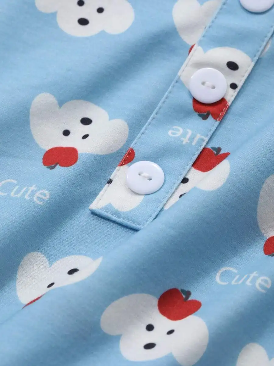2pcs Cartoon Print Soft Comfortable Loose Pajama Set For Women
2pcs Cartoon Print Soft Comfortable Loose Pajama Set For Women