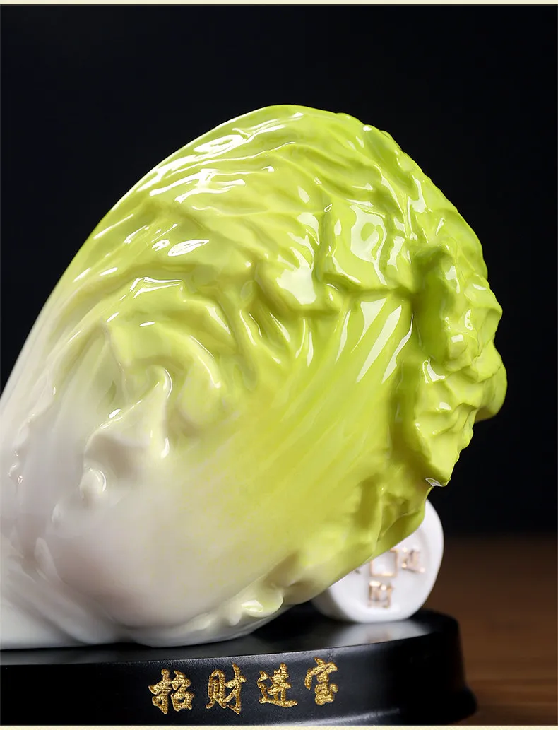 New Chinese cabbage ceramic ornament home living room office desktop decoration
New Chinese cabbage ceramic ornament home living room office desktop decoration