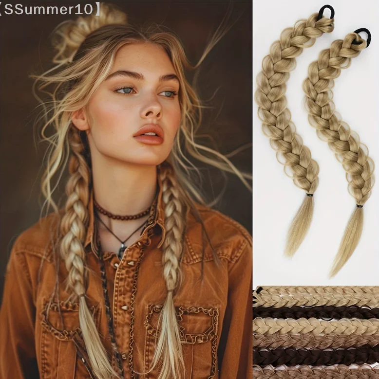 【SSummer10】Synthetic Long Braided Ponytail Pure Color 24 Inch Hair Extensions Hair Ponytail Wig For Women Hair Accessories【SS】
【SSummer10】Synthetic Long Braided Ponytail Pure Color 24 Inch Hair Extensions Hair Ponytail Wig For Women Hair Accessories【SS】